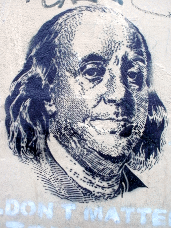 Street-Art: Benjamin Franklin