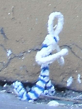 Street-Art: Striped Guy (Detail)