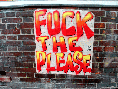 Street-Art: Fuck the please