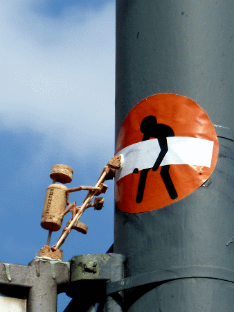 Clet in Action (Detail)