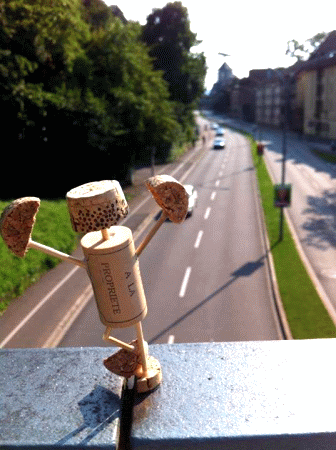 Street-Yogi in Freiburg