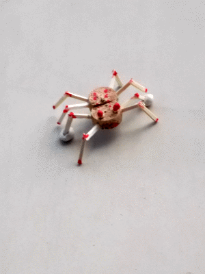Spinne an Konsumtempel