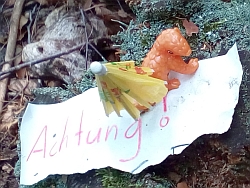 Streetart im Wald