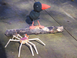 Großschnabel & Spinne