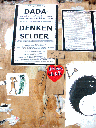 Street-Art: Dadaist, Dada gehn, Dada ist gehn