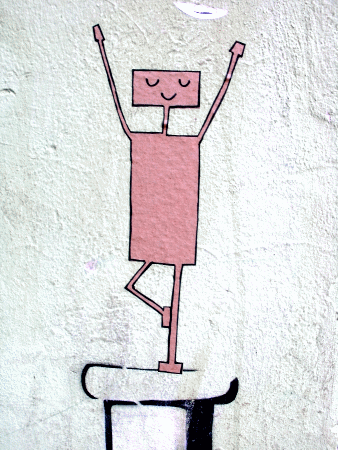 Street-Art: Säulenheiliger