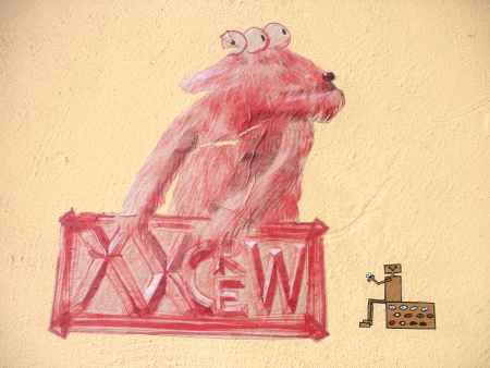 Street-Art: Dreiauge und 3. Auge