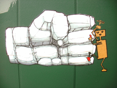 Street-Art: Der Steinmetz