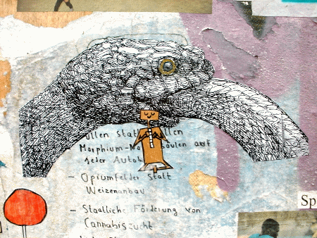 Street-Art: Schlangen-Beschwörer am Streetart-Pinboard