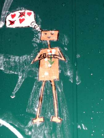 Street-Art: Er liebt mich, er liebt mich nicht