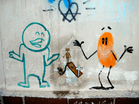 Street-Art: My Mother has gone in peace (Kontext)
