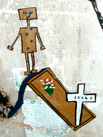 Street-Art: My Mother has gone in peace (Detail)