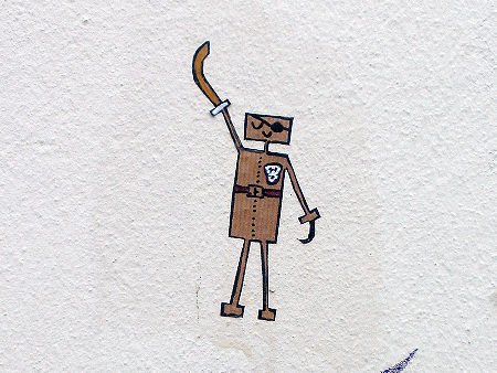 Street-Art: Der Pirat (Detail)