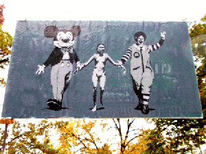 Banksy-Fahne
